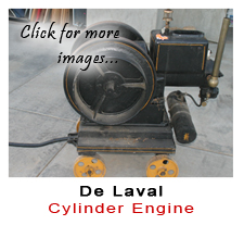 Black De Laval Hit and Miss 3 1/2 HP Cylinder Engine with Rolling Pull Cart
